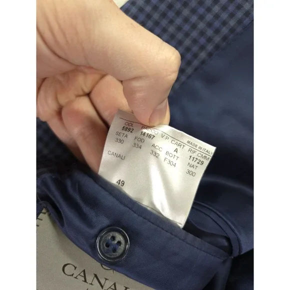 Canali Wool Plaid Blazer Mens 42L Sport Coat 2 Button Italy - Picture 12 of 13